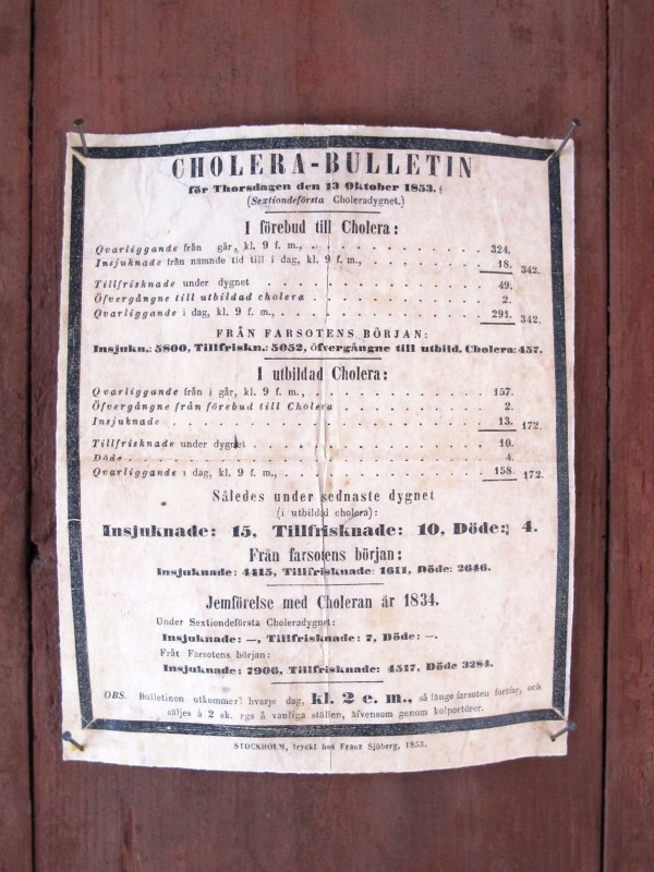 Cholera notice